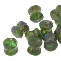 Pellet Beads - 30 Bead Strand - PLT46-50710-86805 - Teal Travertine