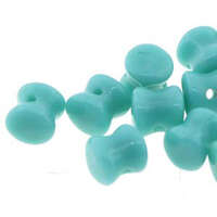 Pellet Beads - 30 Bead Strand - PLT46-63130 - Opaque Turquoise Green
