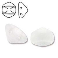 Pyramid Hex 12mm x 7.7mm - Matte Crystal - PYH12-00030-84100 - 12 Bead Strand