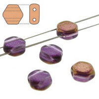 Honeycomb 6mm - HC0620500-14215 - Transparent Tanzanite Semi Bronze Luster - 30 Bead Strand