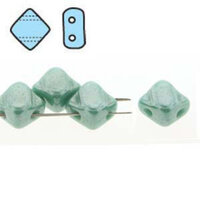 Silky 6mm - Turquoise Green Luster - SQ206-63130-14400 - 40 Bead Strand