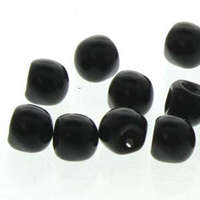 Mushroom Bead - 6mm x 5mm - Jet - 50 Bead Strand - MSH65-23980
