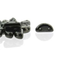 Half Moon 8mm x 4mm - Jet Hematite - HMN84-J14400 - 50 Bead Strand