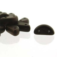 Half Moon 8mm x 4mm - Matte Jet Vega - HMN84-JM15726 - 50 Bead Strand