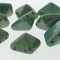 Pyramid Stud 12mm - Turquoise Luminous Pink - PYR1263120-15495 - 12 Bead Strand