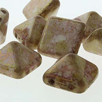Pyramid Stud 12mm - Chalk Senegal Brown - PYR1202010-15695 - 12 Bead Strand