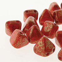 Pyramid Stud 6mm - Coral Luminous Pecan - PYR0693400-15495 - 25 Bead Strand