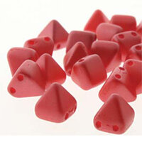 Pyramid Stud 6mm - Pastel Dark Coral - PYR0625010 - 25 Bead Strand