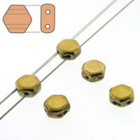 Honeycomb 6mm - HC0600030-26440 - Full Amber - 30 Bead Strand