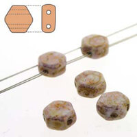 Honeycomb 6mm - HC0603000-15695 - Chalk Senegal Brown - 30 Bead Strand