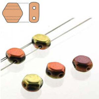 Honeycomb 6mm - HC0623980-98542 - Jet California Gold - 30 Bead Strand