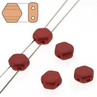 Honeycomb 6mm - HC0625010 - Pastel Dark Coral - 30 Bead Strand