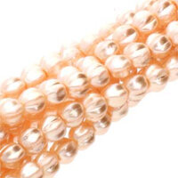 6mm Pink Melon Round Beads - 75 Bead Strand - 70424