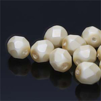 4mm Fire Polish Beads - Matte Cream Pearl 70440M - 100 Bead Strand
