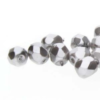 4mm Fire Polish Beads - Silver Pearl 70484 - 100 Bead Strand