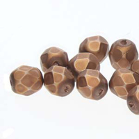 4mm Fire Polish Beads - Matte Antique Gold Pearl 10146M - 100 Bead Strand