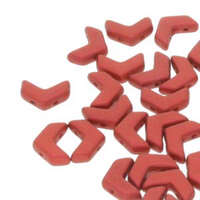 Chevron Duo Beads - 2 Hole - 30 Bead Strand - CHV10402010-01890 - Chalk Lava Red