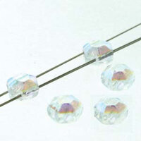 Honeycomb Chiseled Jewel 6mm - HCJ0600030-28703 - Crystal AB - 30 Bead Strand