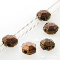 Honeycomb Chiseled Jewel 6mm - HCJ0623980-14415 - Jet Bronze - 30 Bead Strand