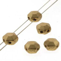 Honeycomb Chiseled Jewel 6mm - HCJ0600030-01710 - Bronze Pale Gold - 30 Bead Strand