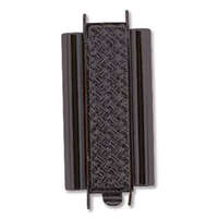 Beadslide Clasp Cross Hatch - Black - CLSP207BK-30