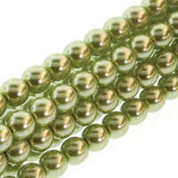 6mm Czech Glass Pearl - 75 Bead Strand - PRL06-70457 - Olivine