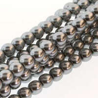 6mm Czech Glass Pearl - 75 Bead Strand - PRL06-70484 - Silver