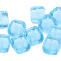 Cube Bead 5mm x 7mm - Aqua - CU8827-6002 - 30 Bead Strand