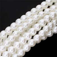 6mm Czech Glass Pearl - 75 Bead Strand - PRL06-70400 - White