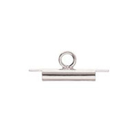 10mm Miyuki Slide Tube - Silver Plate