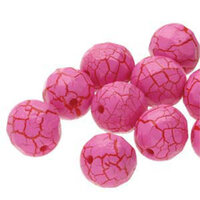 8mm Fire Polish Beads - Ionic Pink / Red 02010-24611 - 20 Bead Strand