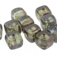 Cube Bead 5mm x 7mm - Luminous Green - CU8827-65431 - 30 Bead Strand