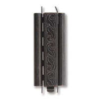 Beadslide Clasp Swirl Deisgn - Black - CLSP217BK-36