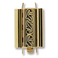 Beadslide Clasp Swirl Deisgn - Gold - CLSP217GP-22