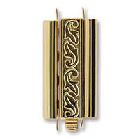 Beadslide Clasp Swirl Deisgn - Gold - CLSP217GP-30