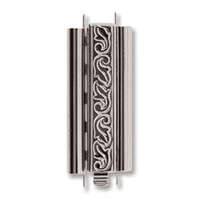 Beadslide Clasp Swirl Deisgn - Rhodium - CLSP217SP-36