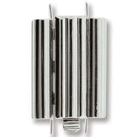 Beadslide Clasp Bar Design - Rhodium - CLSP218SP-22