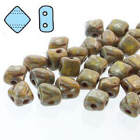 Silky 5mm - Lemon Picasso - SQ205-83120-43400 - 40 Bead Strand