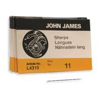 John James - English Sharps Needles - Size 11 - 25 Pack - SH11