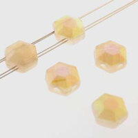Honeycomb Chiseled Jewel 6mm - HCJ0601000-98531 - Opal Yellow - 30 Bead Strand