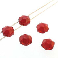 Honeycomb Chiseled Jewel 6mm - HCJ0690080-14400 - Ruby Luster - 30 Bead Strand