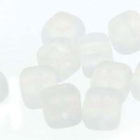 Cube Bead 5mm x 7mm - Frosted Crystal AB - CU8827-0001FAB - 30 Bead Strand