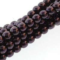 8mm Czech Glass Pearl - 75 Bead Strand - PRL08-28077 - Eggplant