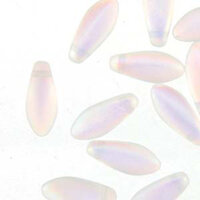 5mm x 12mm Side Drilled Dagger - Frosted Crystal AB - 00030ABF - 50 Bead Strand