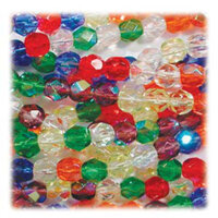 6mm Fire Polish Beads - Rainbow AB MIX17 - 50 Bead Strand (Discontinued)