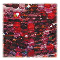 6mm Fire Polish Beads - Vineyard MIX18 - 50 Bead Strand (Discontinued)