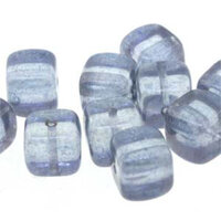 Cube Bead 5mm x 7mm - Crystal Blue - CU8827-14464 - 30 Bead Strand