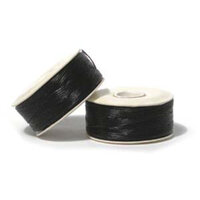Nymo F (0.35mm) Black - Bobbin - 43 yards / 39m - NYMFBK