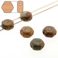 Honeycomb 6mm - HC0699991-86800 - Hodge Podge Seafoam Travertine - 30 Bead Strand