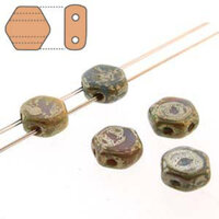 Honeycomb 6mm - HC0699995-43400 - Hodge Podge Blue Picasso - 30 Bead Strand